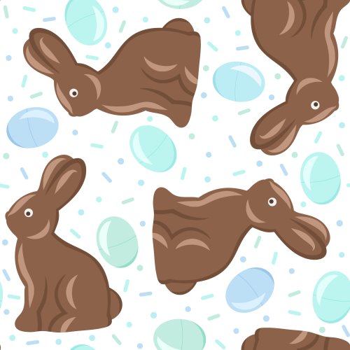 chocolate bunny with sprinkles easter design