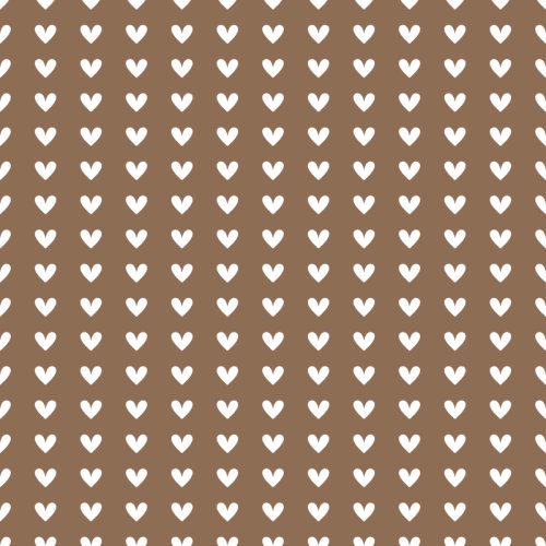 white hearts on a gingerbread background