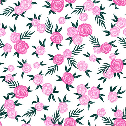 pink watercolor roses