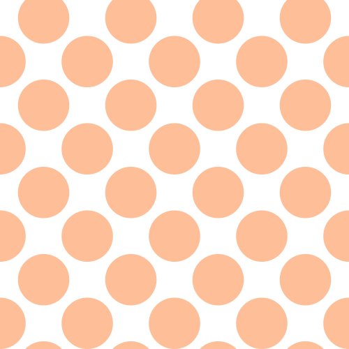 peach dots on a white background