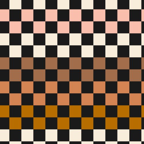 orange and black fall checkerboard design