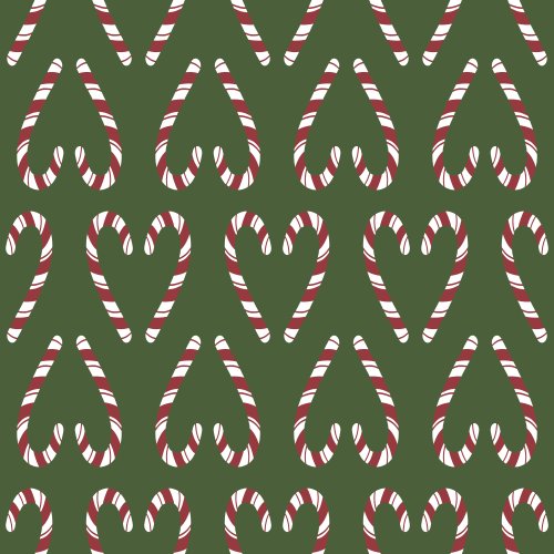 candy canes on a green background