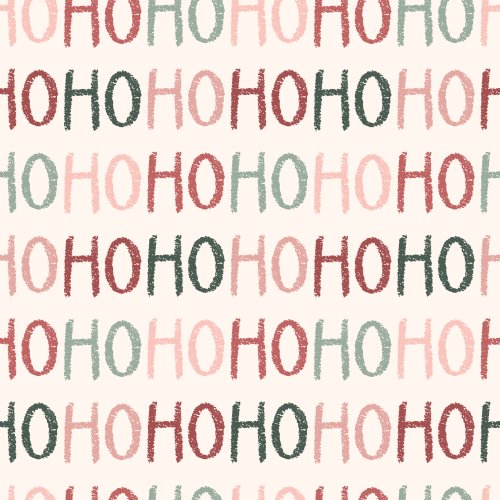 christmas design with "ho ho" text