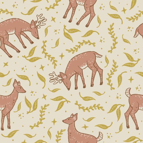 Woodland Wonder Deer by Tylee + Art. Available in 3 colorways.