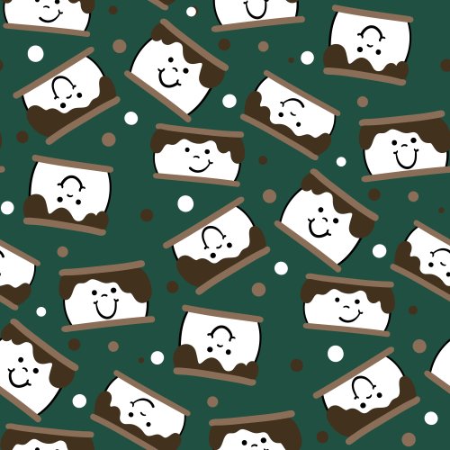 smores on a green background