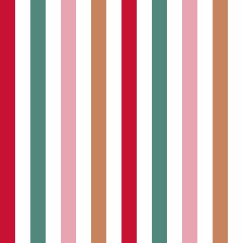 Red green pink brown stripes 