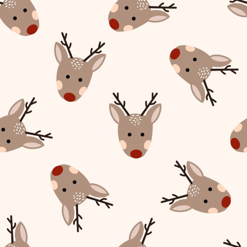 reindeer faces tossed