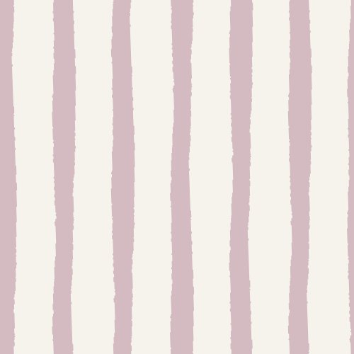 Hand painted lilac and cream stripes 
