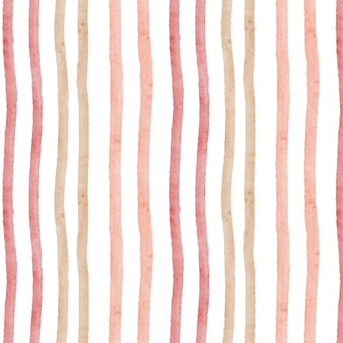 thin watercolor stripes in varying colors of red, pink and beige