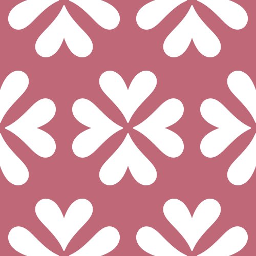 flowers made of hearts on a pink background