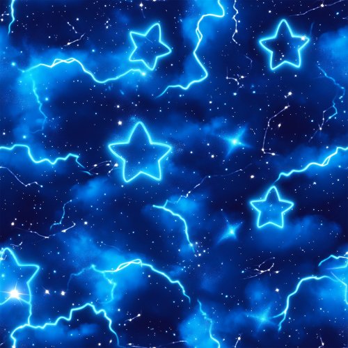 blue neon stars