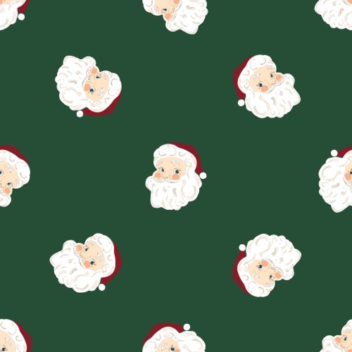 Cute vintage hand drawn santa faces non directional 