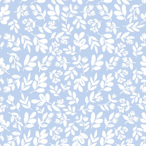 Small white flower and leaves toss