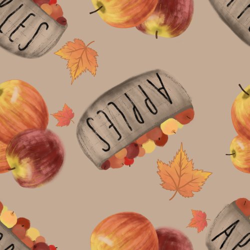 fall basket of apples