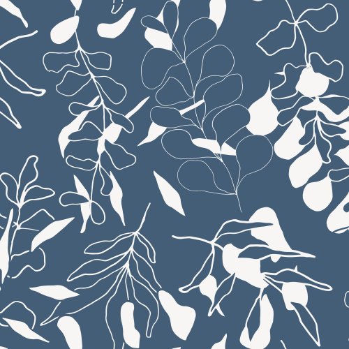 hand drawn eucalyptus leaves in light and dark contrast shapes, geometric, two toned leaves.