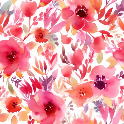 pink watercolor floral 