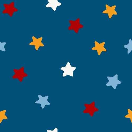 Red, white, and gold stars on blue