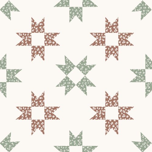 Stars filled with flowers for patchwork