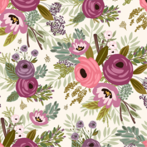 purple floral by shop cabin