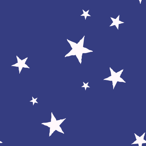 A scattered pattern of irregular hand-drawn five-point stars in pale blush pink against a solid-colour background.