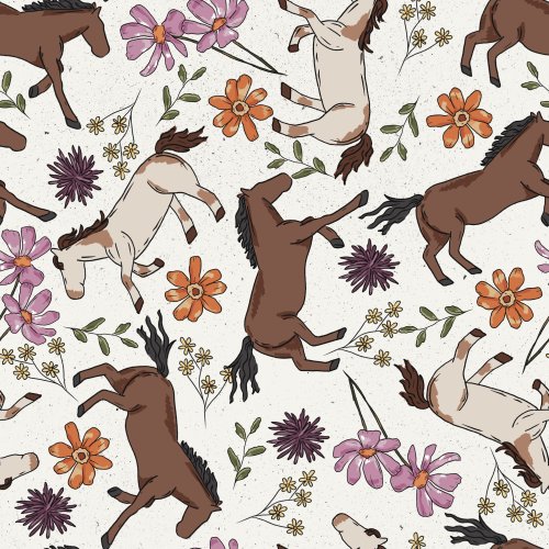 horse floral design