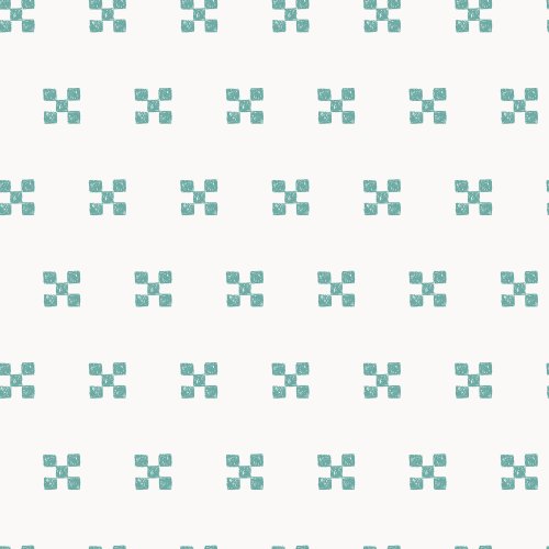 Simple teal quilt blocks on a cream background for the Bless The Lord quilt kit 