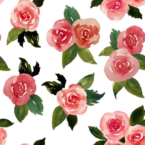 watercolor rose floral design