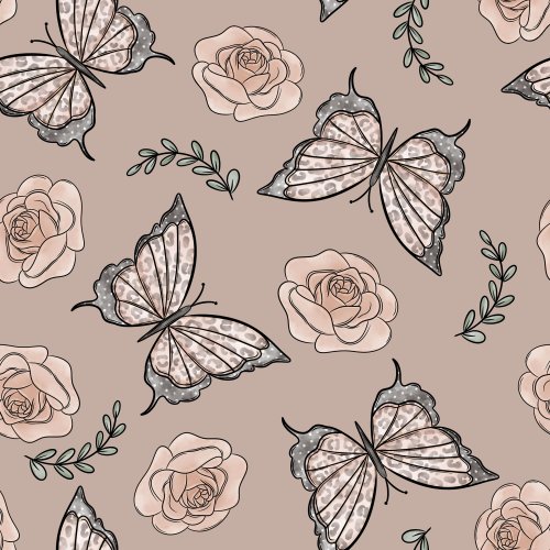 butterflies and roses