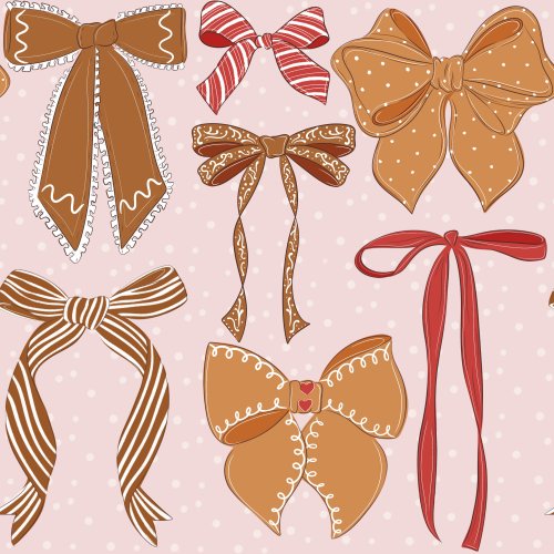 Bows in various styles with a gingerbread theme