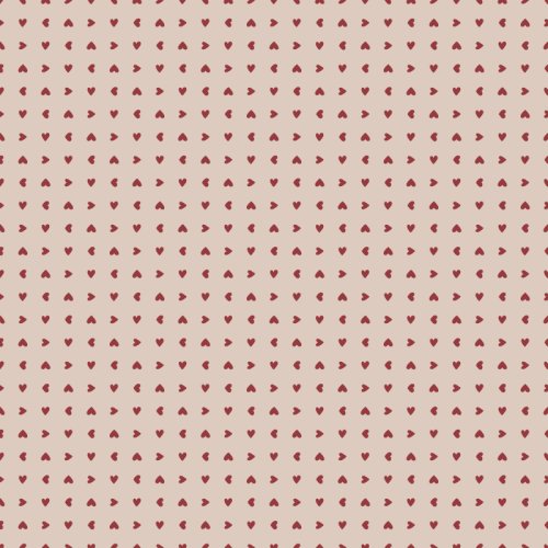 red hearts on a cream background