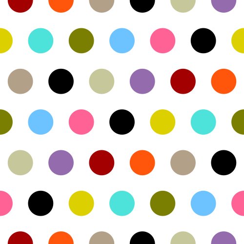 multi-colored dots on a black background