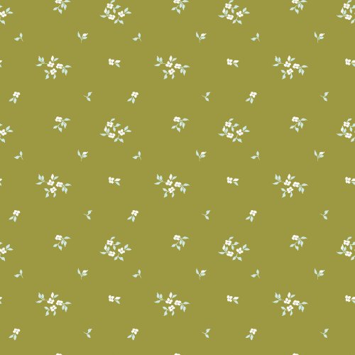 A simple floral ditsy on green