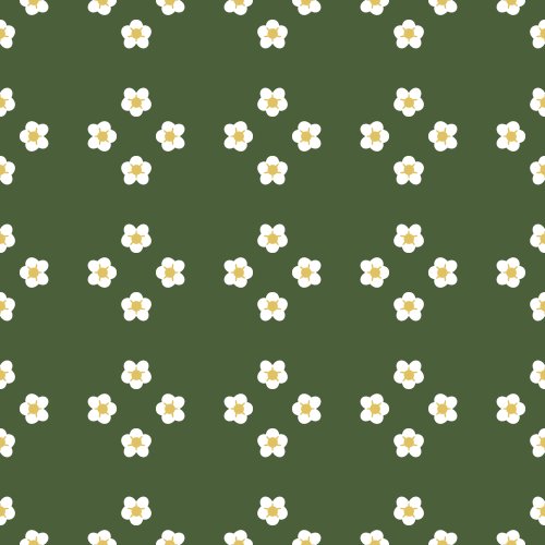 strawberry blossoms on a solid background