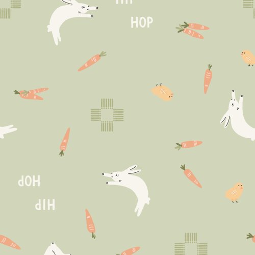 easter design with bunnies, chicks and word "hip hop"