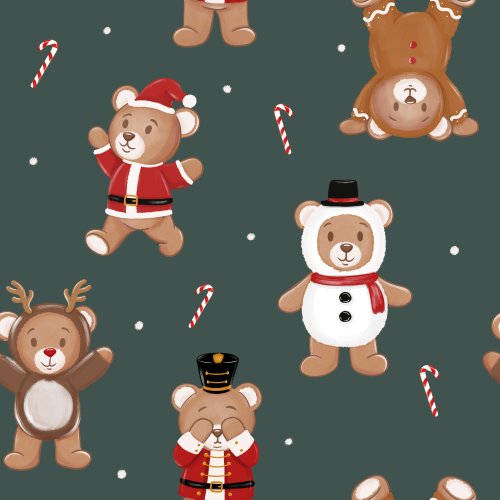 Teddy Bears in Christmas costumes 