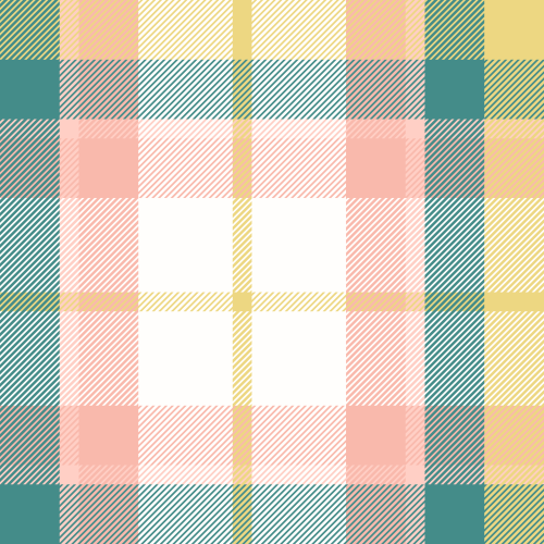 Multi-colour pastel plaid with teal, honey, blush pink and cream