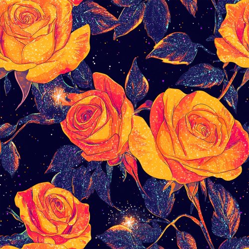 bright orange rose floral