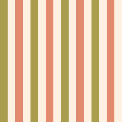 Coordinate stripe pattern for retro daisy peach