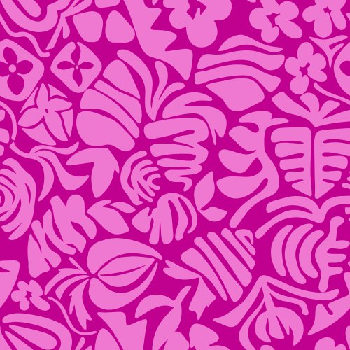 Strawberries and floral design arranged in a abstract design