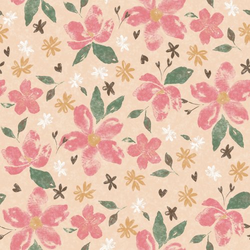 watercolor florals on a solid background