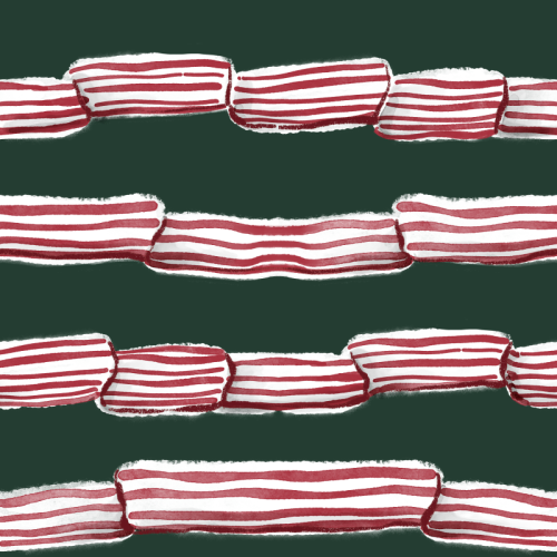 Candy striped ribbon folded and moving as a striped pattern