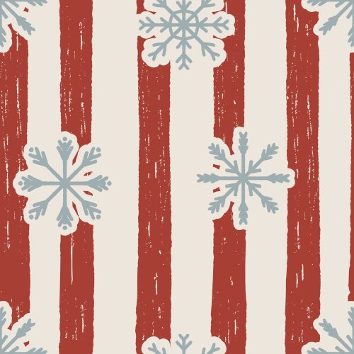 winter striped snowflakes