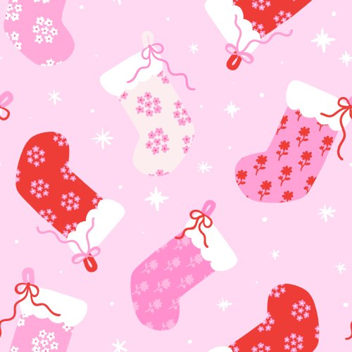 pink christmas stockings