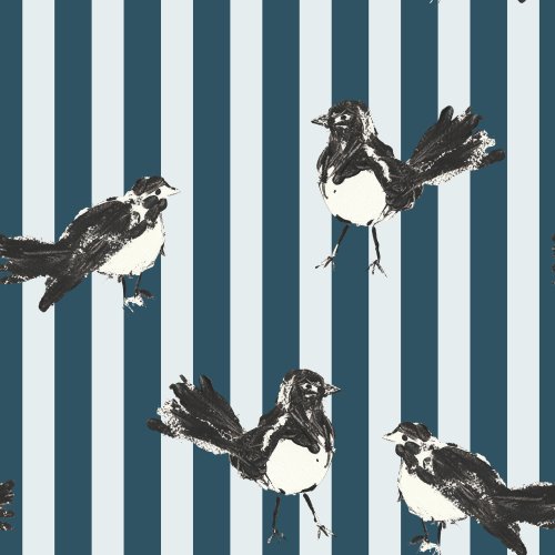birds on vertical stripes