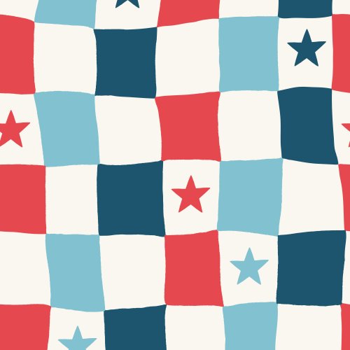 patriotic checker and star design