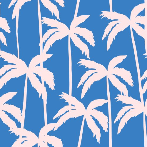blue palm tree design