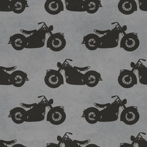 black motorcycle design on gray background