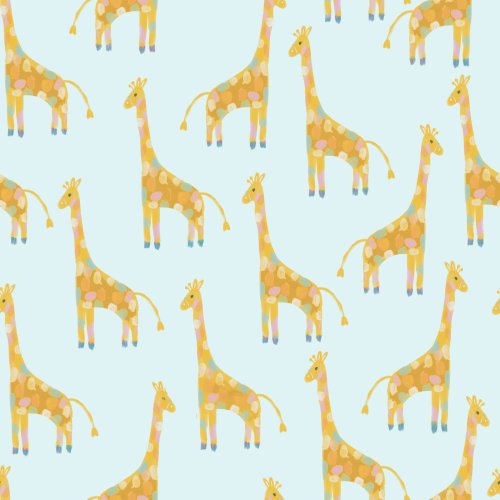 colorful giraffes