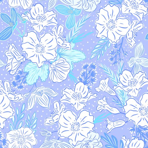 Simple rose shapes in a soft floral with a sketched feel