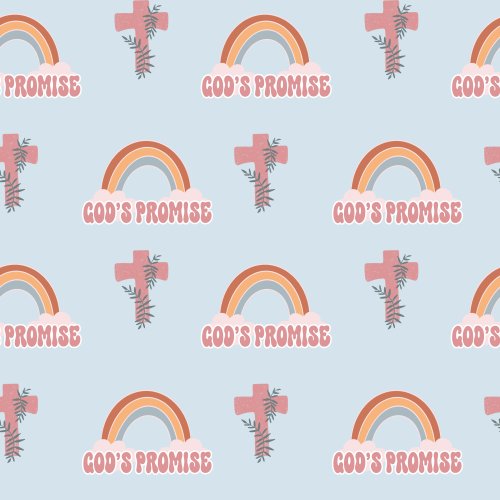 religious text "gods promise" with rainbow